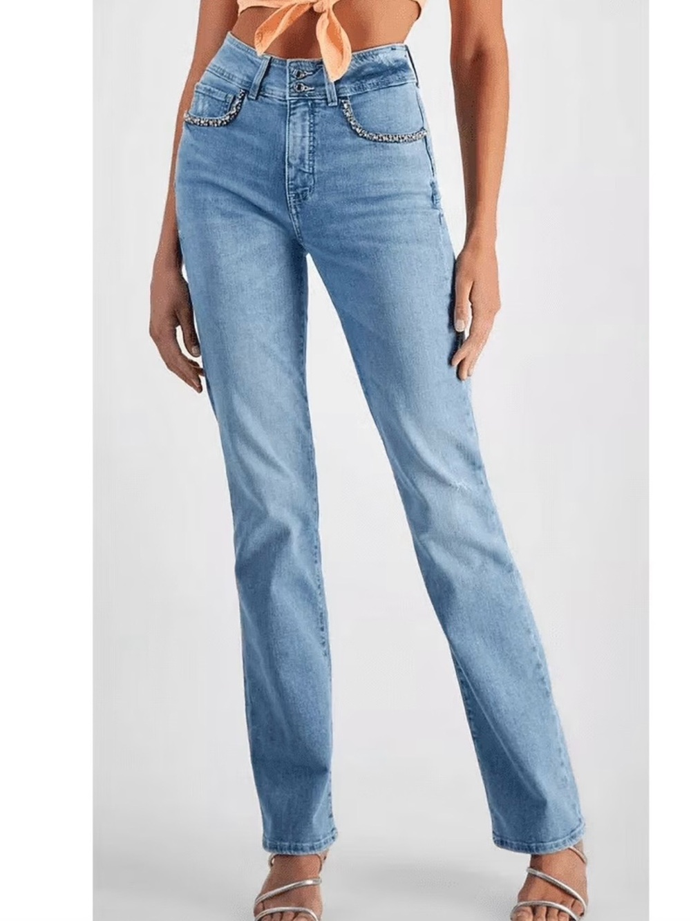 Guess Light Blue Straight Leg Jeans